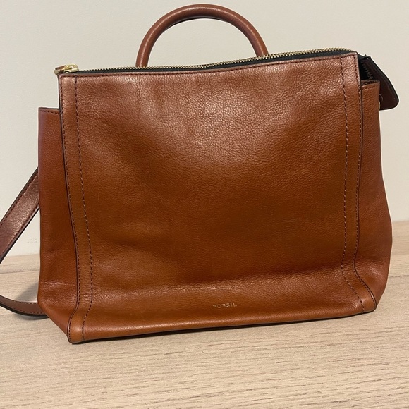 Fossil Brown Leather Backpack - Picture 3 of 16